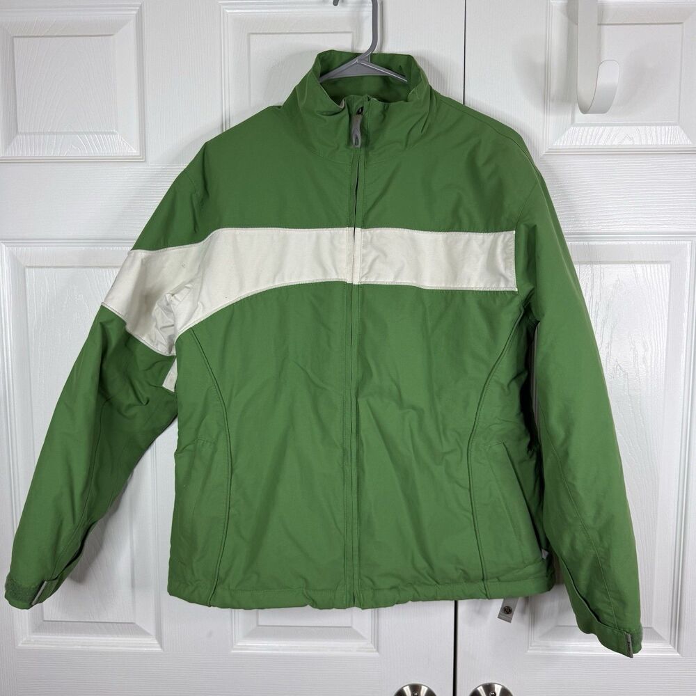Burton Womens Green/White Snowboard Jacket Winter Snow DryRide Size M 1198